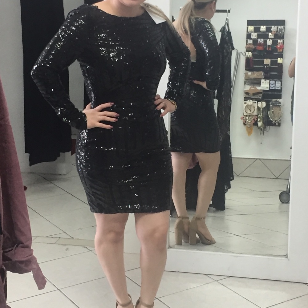 Sequin Black Dress